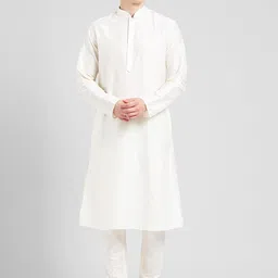 KISAH Men Mandarin Collar Straight Kurta with Churidar Set-picture-51