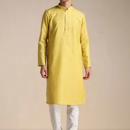 Manyavar Men Mandarin Collar Kurta with Pyjamas-image-76