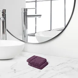 Himeya Purple 2-Pieces Antibacterial 650 GSM Face Towels-image-28
