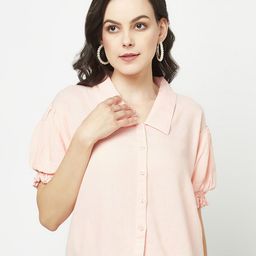 Crimsoune Club Puff Sleeves Shirt Style Top-image-12
