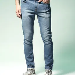 Flying Machine Men Blue Micheal Slim Tapered Fit Mid-Rise Clean Look Stretchable Jeans-picture-57