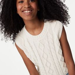 Marks & Spencer Girls Cable Knit Sweater Vest-image-102