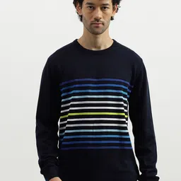 United Colors of Benetton Striped Self Design Pullover-image-71