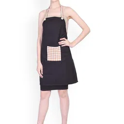 SWITCHON Black Checked Pocket Aprons-48