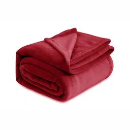 bsb home Red Fleece AC Room 300 GSM Double Bed Blanket-image-37