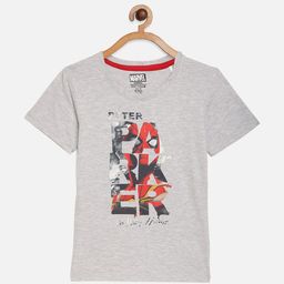 Octave Boys Grey Melange Spider-Man Printed Cotton T-shirt-picture-47