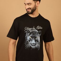 TAG 7 Graphic Printed Round Neck Short Sleeves Pure Cotton Oversized T-shirt-image-89