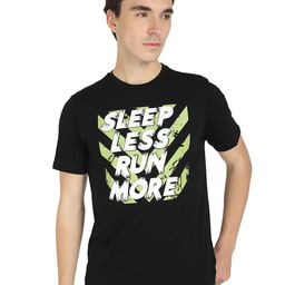 PROTEENS Men Black Typography Printed T-shirt-image-102