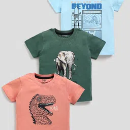 Ginie Boys Pack Of 3 Graphic Printed Cotton T-Shirt-image-32