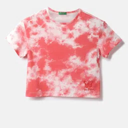 United Colors of Benetton Girls Tie & Dye Dyed Cotton T-shirt-image-38