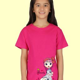NUSYL Girls Graphic Printed T-shirt-image-56