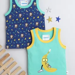 BUMZEE Infant Boys Pack Of 2 Graphic Printed Cotton T-shirt-19