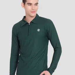 DIAZ Polo Collar Polyester PU Coated Sports T-shirt-image-41