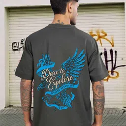 STELLERS Men Printed Premium Cotton Stretchable Oversized T-shirt-image-94