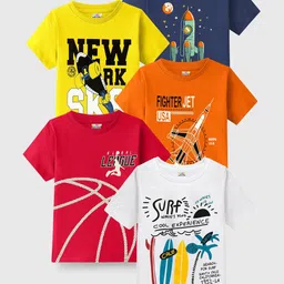 KUCHIPOO Boys Typography 5 Printed T-shirt-image-38
