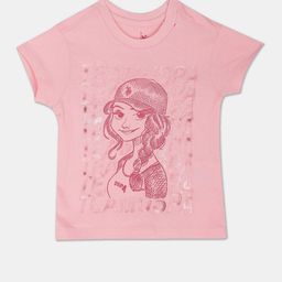 U.S. Polo Assn. Kids Girls Graphic Printed Pure Cotton T-shirt-picture-13