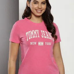 Tommy Hilfiger Typography Printed Pure Cotton T-shirt-picture-17