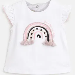 Chicco Girls Graphic Printed Round Neck Short Puff Sleeves T-shirt-image-65