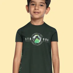 Monte Carlo Boys Green & White Printed T-shirt-picture-48
