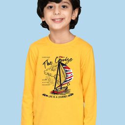NUSYL Boys Graphic Printed Cotton T-shirt-image-88