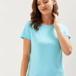 ether Round Neck Short Sleeves Pure Cotton T-shirt-image-77