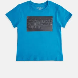 Pantaloons Junior Boys Blue Printed Cotton T-shirt-picture-4