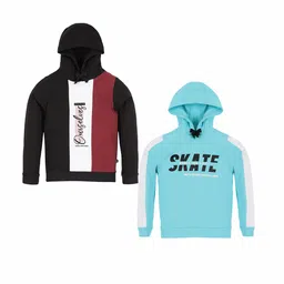 3PIN Boys Pack Of 2 Long Sleeves Hooded Cotton T-shirts-image-10