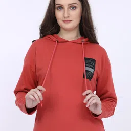 MAYSIXTY Hooded Long Sleeves Cotton Pullover-image-73