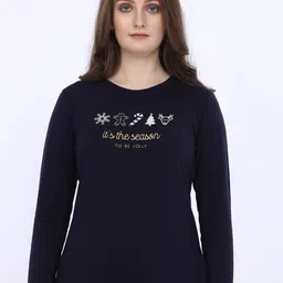 MAYSIXTY Typography Printed Cotton Casual T-shirt-image-13