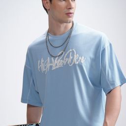 HIGHLANDER Men Typography Printed Round Neck Cotton Relaxed Fit T-shirt-image-15