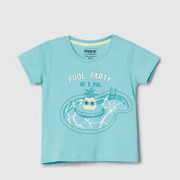 max Boys Graphic Printed Round Neck Short Sleeves Cotton Casual T-shirt-image-73