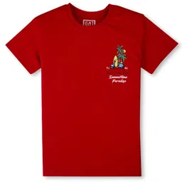 Gini and Jony Boys Graphic Printed Round Neck Cotton T-shirt-24