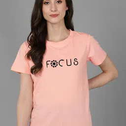 Adyavastram Focus Typography Printed Round Neck Pure Cotton T-shirt-image-94