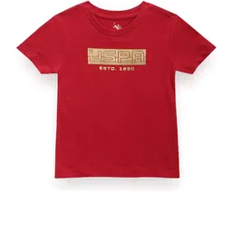 U.S. Polo Assn. Kids Boys Typography Printed Pure Cotton T-shirt-picture-53