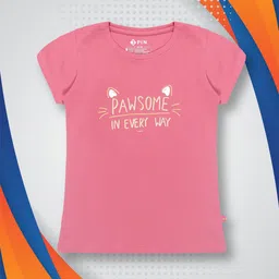 3PIN Girls Typography Printed T-shirt-image-44