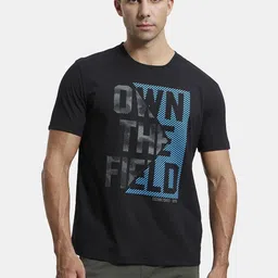 Jockey Men Black Typography Printed T-shirt-picture-24