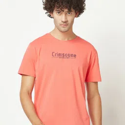 Crimsoune Club Typography Printed Cotton T-shirt-image-76