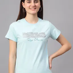 Cantabil Typography Printed Round Neck T-shirt-picture-1