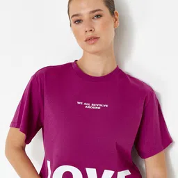 Trendyol Typography Printed Pure Cotton T-shirt-picture-43