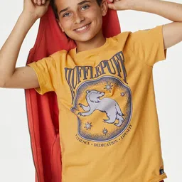 Marks & Spencer Boys Harry Porter Printed Pure Cotton T-shirt-image-19