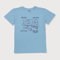 Palm Tree Infants Boys Typography Printed Cotton T-shirt-picture-32
