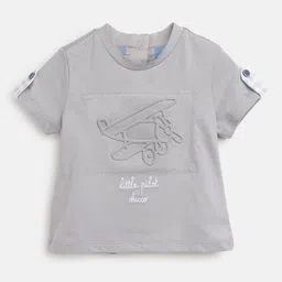 Chicco Infant Boys Self Design Graphic Cotton T-Shirt-image-99