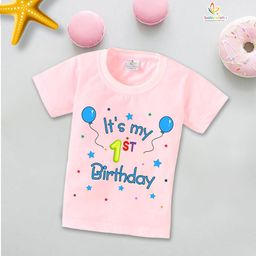 Babywish Kids First Birthday Printed Cotton T-shirt-65