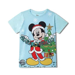 Wear Your Mind Boys Mickey Mouse Printed Round Neck Short Sleeves Regular T-shirt-image-82
