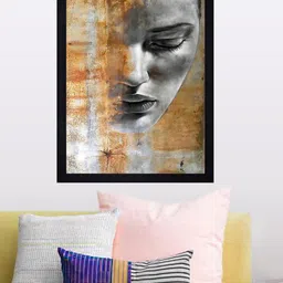 Gallery99 Multicolored The Face Texture Paper Framed Wall Art-36