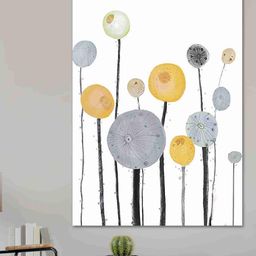 SAF White & Yellow Modern Art Unframed Painted Wall Art-image-63