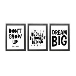 TIED RIBBONS Set Of 3 Quotes Framed Wall Art-57