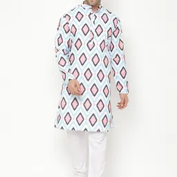 Hangup Men Printed Kurta with Pyjamas-47