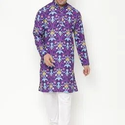 Hangup Men Ethnic Motifs Printed Kurta with Churidar-46