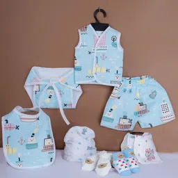 Baby Moo Infants 8 Pcs Pure Cotton Baby Apparel Gift Set-73